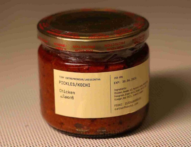 Community-crafted chicken pickle prepared at aikyam space by women from Fort Kochi and Mattancherry