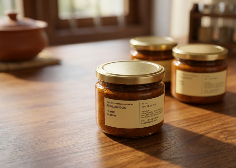 Community-crafted prawn pickle prepared at aikyam space by women from Fort Kochi and Mattancherry