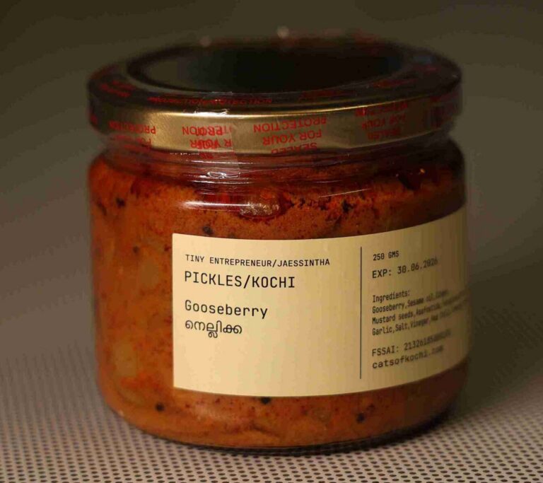 Community-crafted gooseberry pickle prepared at aikyam space by women from Fort Kochi and Mattancherry